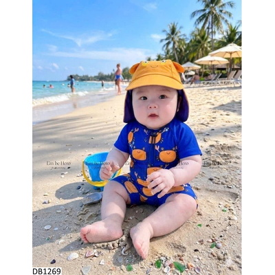 DB1269 ĐỒ BƠI LIỀN THÂN HÌNH CUA CHO BÉ