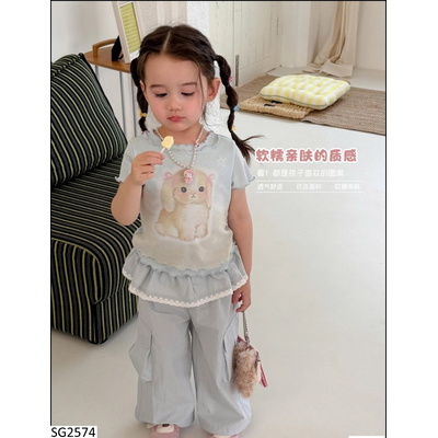 SG2574 SÉT ÁO VIỀN BÈO MIX QUẦN TÚI HỘP CHO BG
