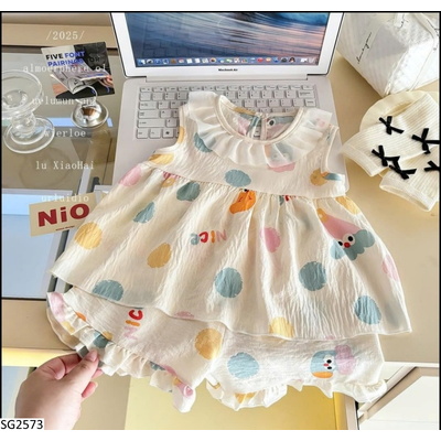 SG2573 BỘ MẶC NHÀ SÁT NÁCH BABYDOLL CHO BÉ