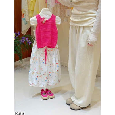 SG2588 ÁO BA LỖ DỆT KIM + QUẦN IN HỌA TIẾT HOẠT HÌNH