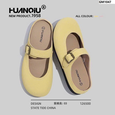 GM1047 GIÀY MULES MÀU SÁNG HUANQIU