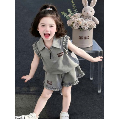SG2611 SET ÁO POLO MIX CHÂN VÁY CHO BÉ