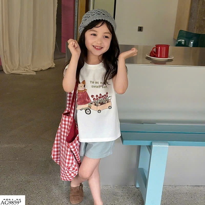 AG9859 ÁO THUN BÉ GÁI AMBB