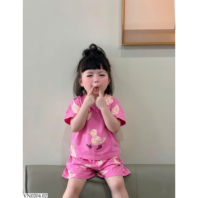 VN0204.02 SET 3 BỘ BÉ GÁI TONE HỒNG SIÊU CUTE