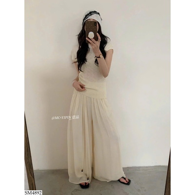 SM4892 SET TAY HẾN QUẦN ỐNG RỘNG CHO NỮ