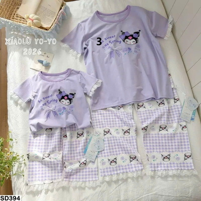 SD394 SET ĐỒ NGỦ ĐÔI HOẠT HÌNH CHO MẸ VÀ BÉ