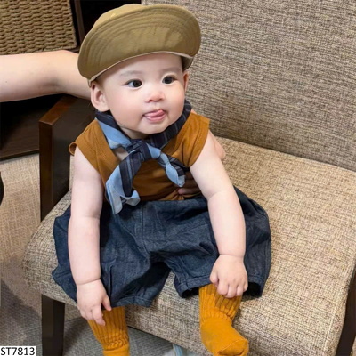 ST7813 SET ÁO SÁT NÁCH MIX QUẦN SHORT CHO BT