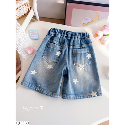 QT5580 QUẦN SHORT JEAN NGÔI SAO CHO BÉ