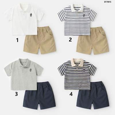 ST7815 SET ÁO POLO VÀ QUẦN SHORT BÉ TRAI