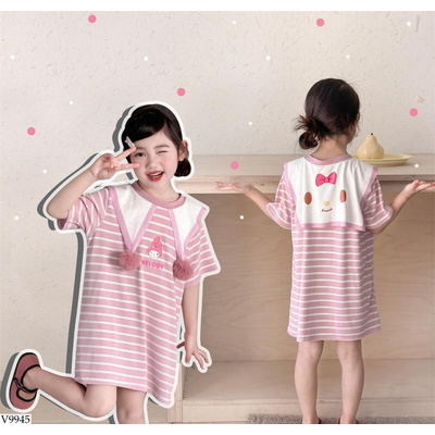 V9945 ĐẦM SUÔNG KẺ CHO BÉ GÁI