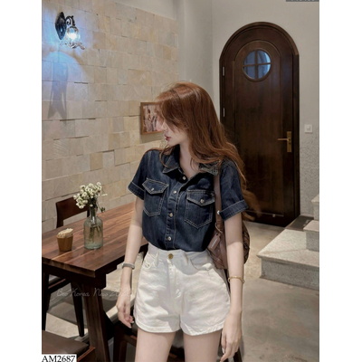 AM2687 ÁO SƠ MI DENIM NHÀ W.G.W.E
