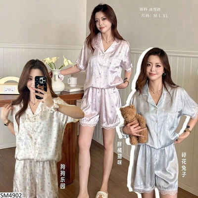 SM4902 SET ĐỒ NGỦ PHỐI REN CHO NỮ