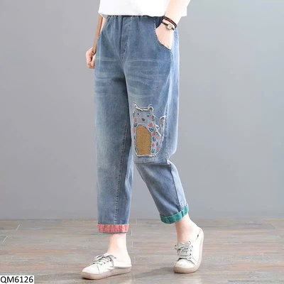 QM6126 QUẦN JEAN BAGGY CẠP CHUN GIÁ MỚI