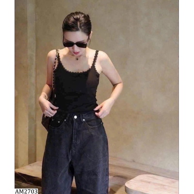 AM2703 ÁO 2 DÂY VIỀN REN