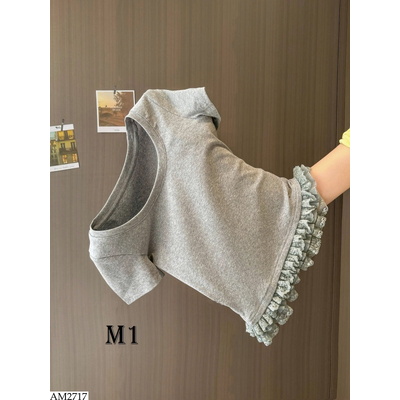 AM2717 ÁO CỔ U PHỐI REN