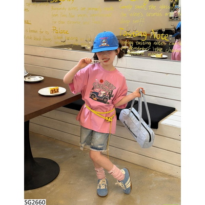 SG2660 SET ÁO SNOOPY MIX QUẦN SHORT JEAN CHO BÉ