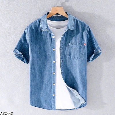 AB2443 ÁO SƠMI JEANS MỎNG NAM