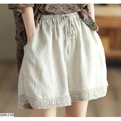 QM6130 QUẦN SHORT VIỀN HỌA TIẾT NỮ