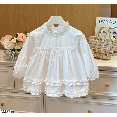 AM2746 ÁO SƠ MI TRẮNG XINH XẮN BÉ GÁI