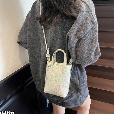 TM7577 TÚI THÊU HOA BƯỚM MINI