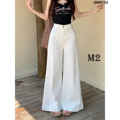 QM6152 QUẦN JEANS ỐNG LOE LƯNG CAO