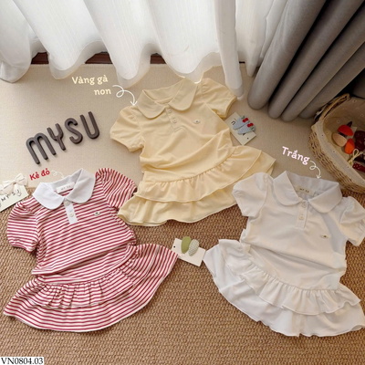 VN0804.03 VÁY POLO VIỀN BÈO CHO BG