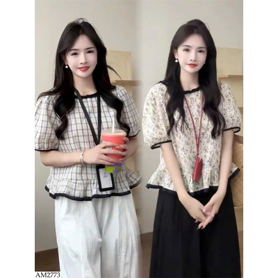 AM2773 ÁO SƠ MI NỮ HỌA TIẾT CARO
