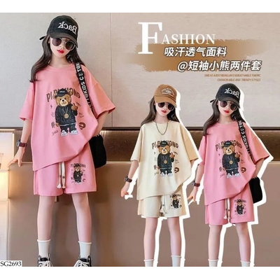 SG2693 BỘ SHORT GẤU CUTE CHO BG