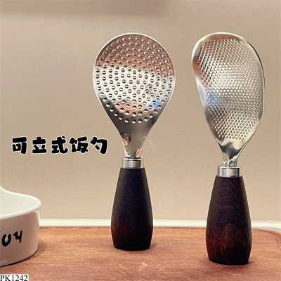PK1242 SET 2 MUÔI CƠM INOX CÁN GỖ