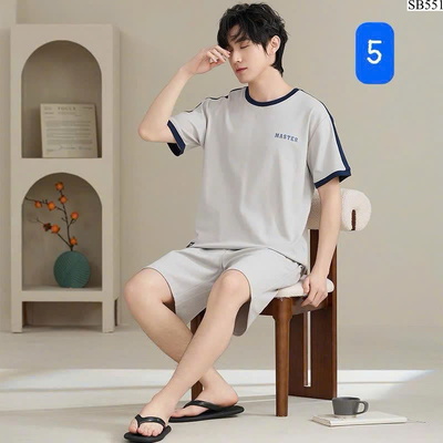 SB551 BST BỘ COTTON NAM MẶC NHÀ