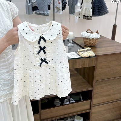 V9983 VÁY CHỮ A CHÂM BI BÉ GÁI