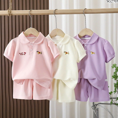 SG2705 BỘ POLO HÈ CỔ SEN CHO BÉ GÁI