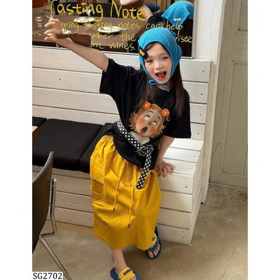 SG2702 ÁO THUN CÔ GÁI MIX CV DÁNG DÀI