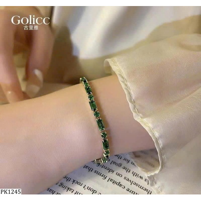 PK1245 LẮC TAY ĐÁ XANH GOLICC