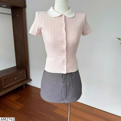 AM2762 ÁO LEN DỆT CỔ SEN