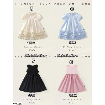 V9988 BST VÁY XINH BÉ GÁI HÃNG PREMIUM
