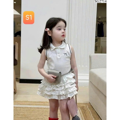 SG2714 SET ÁO POLO MIX CHÂN VÁY