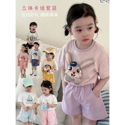 S2742 BỘ HÈ HOẠT HÌNH DỄ THƯƠNG CHO BÉ HÃNG Hey honey