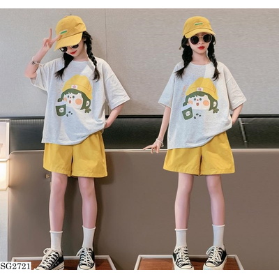 SG2721 BỘ ĐỒ MÙA HÈ CHO BÉ GÁI HỌA TIẾT DỄ THƯƠNG PHONG CÁCH HÀN