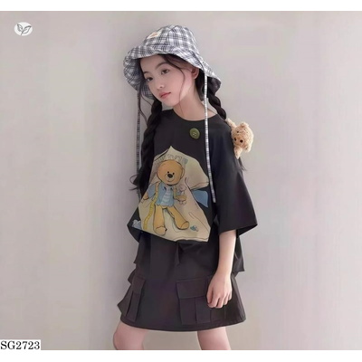 SG2723 ÁO THUN GẤU MIX CV CHỮ A