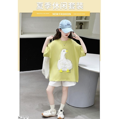 SG2727 SET ÁO VỊT MIX SHORT TRẮNG
