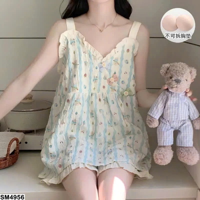 SM4956 SET NGỦ 2 DÂY KÈM BRA