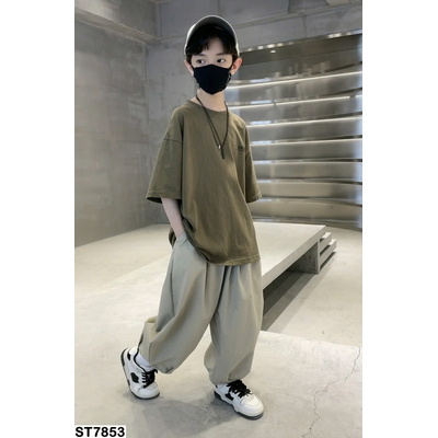 ST7853 BỘ NGẮN TAY MIX JOGGER BÉ TRAI