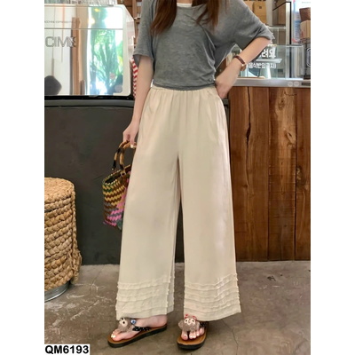 QM6193 QUẦN SUÔNG LINEN CHÂN NHÚN BÈO