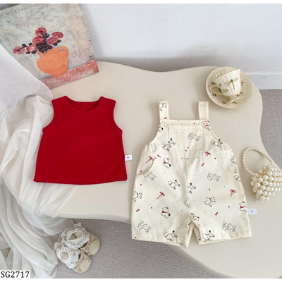 SG2717 SET YẾM KUTE ÁO ĐỎ