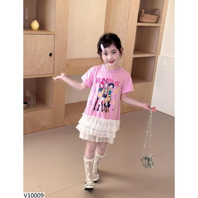 V10009 VÁY SUÔNG VIỀN REN LAMITTO
