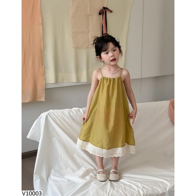 V10003 VÁY 2 DÂY VIỀN REN CHO BG