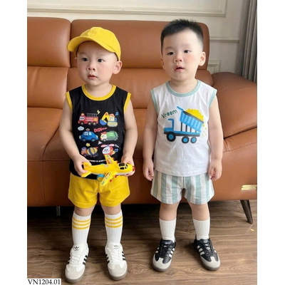 VN1204.01 SET 2 BỘ BA LỖ CHO BÉ TRAI