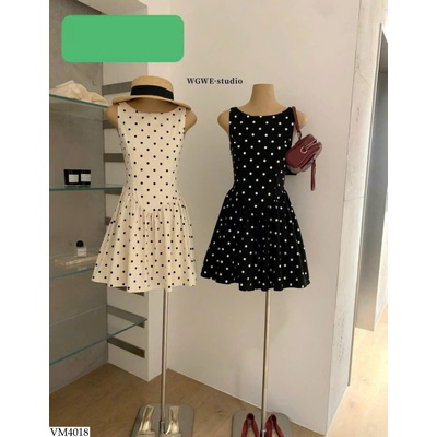 VM4018 VÁY CHẤM BI SÁT NÁCH W.G.W.E