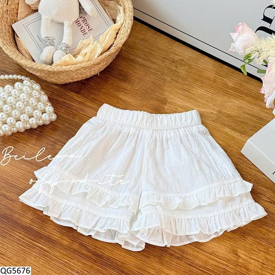 QG5676 QUẦN SHORT BÈO 2 TẦNG CHO BÉ